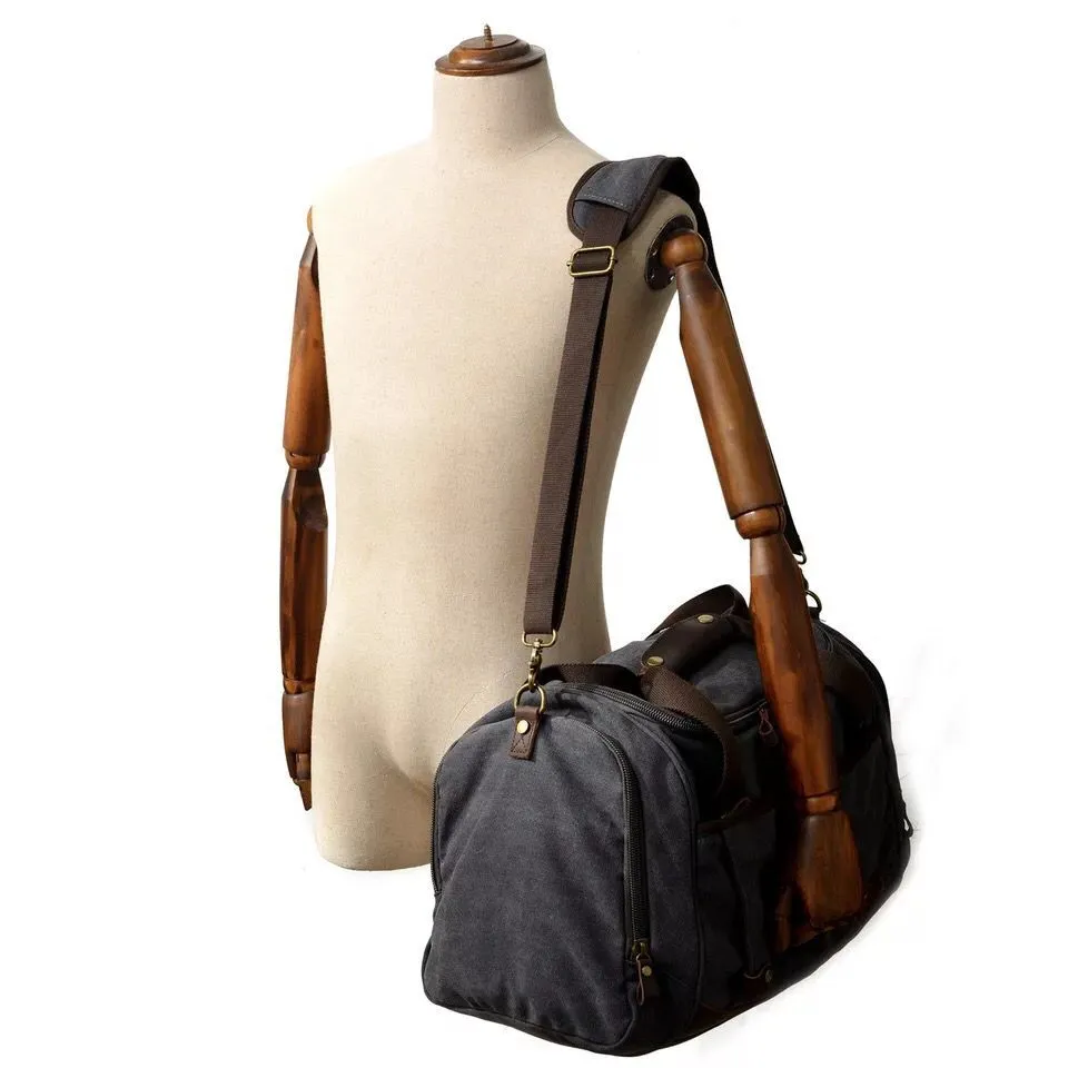 Save Big on Bulk Mens Overnight Duffle Bag Canvas Duffle Bags For Men,  Large Capacity Travel Holdall Rugged Canvas And Leather Duffle Mens  Overnight