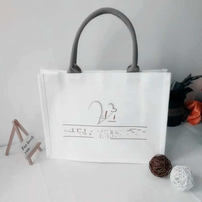 Custom Canvas Shopping Bags Reusable Cotton Tote With Inner Film Eco ...