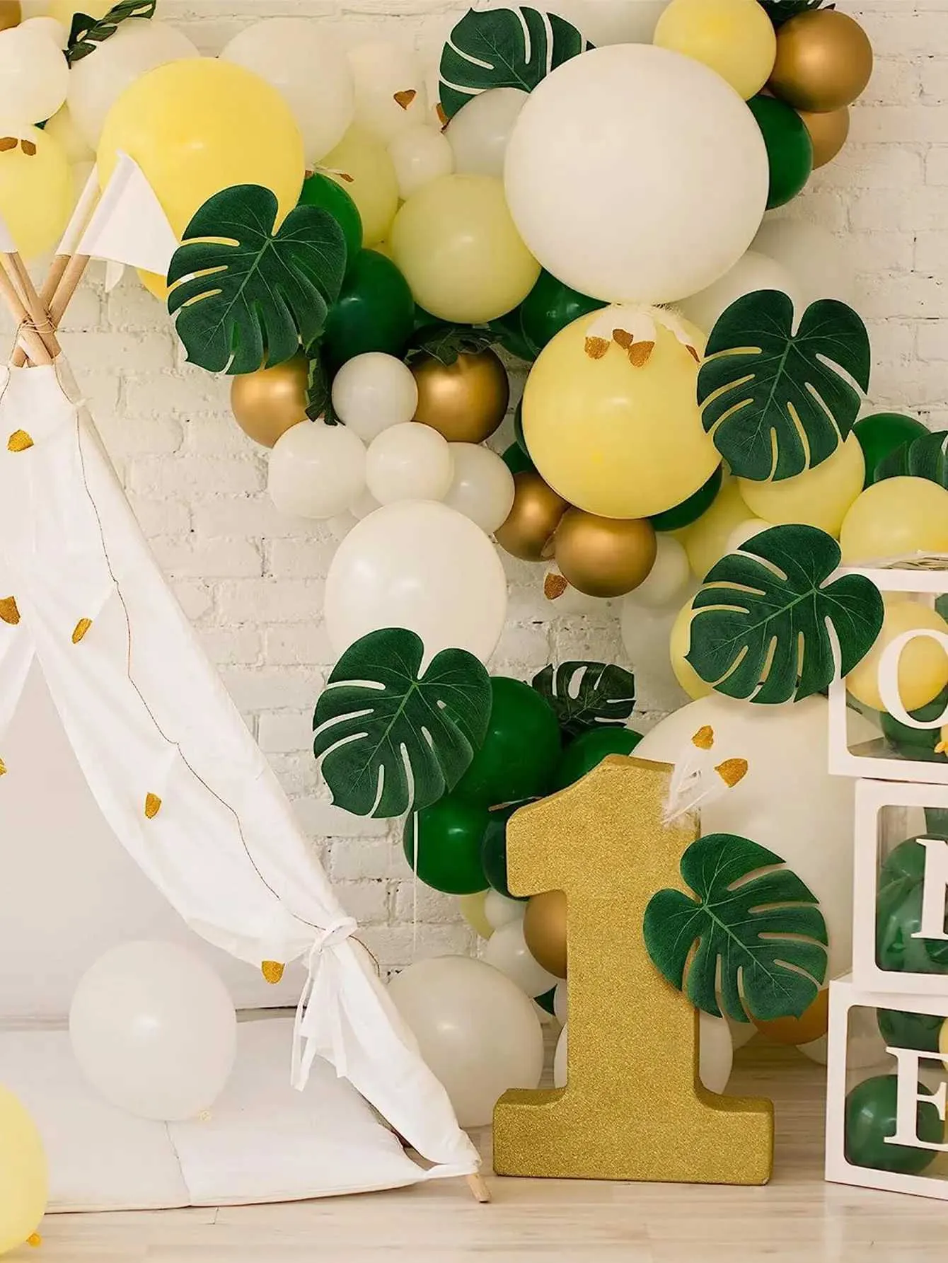 Tropical Leaf Decor - 10/Faux Palm \u0026 Turtle Leaves, Hawaiian Theme, Summer  Beach Party - Shop Now! from Dhgate Party Decoration - price 10.84, image size:1340x1785