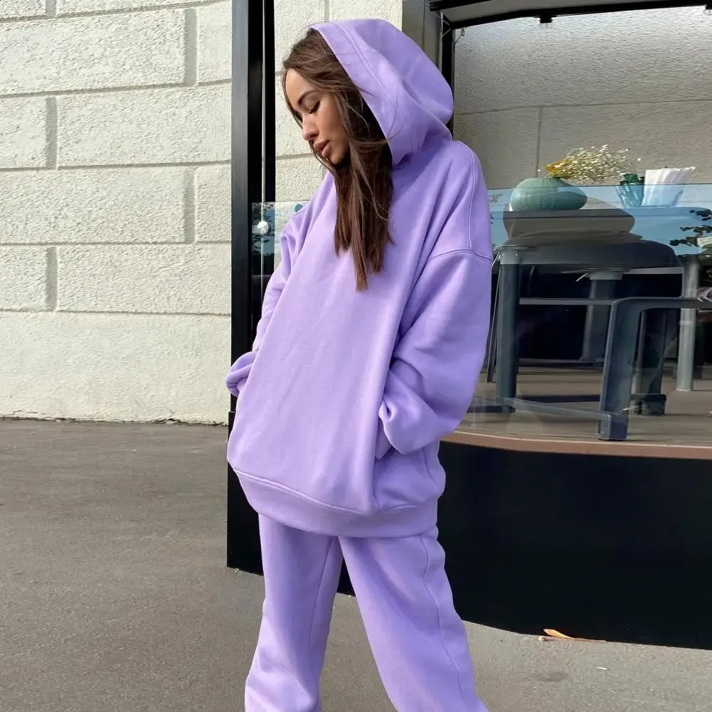 【そだねー】ダイネーゼ PADDOCK HOODIE 2着セット Oversized Comfort: Womens 2-Piece Sweatpants and Hoodie Set