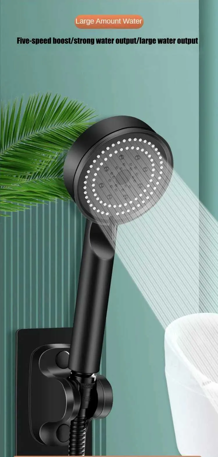 High Pressure Shower Head with 5 Adjustable Modes, Water Saving Spray ...