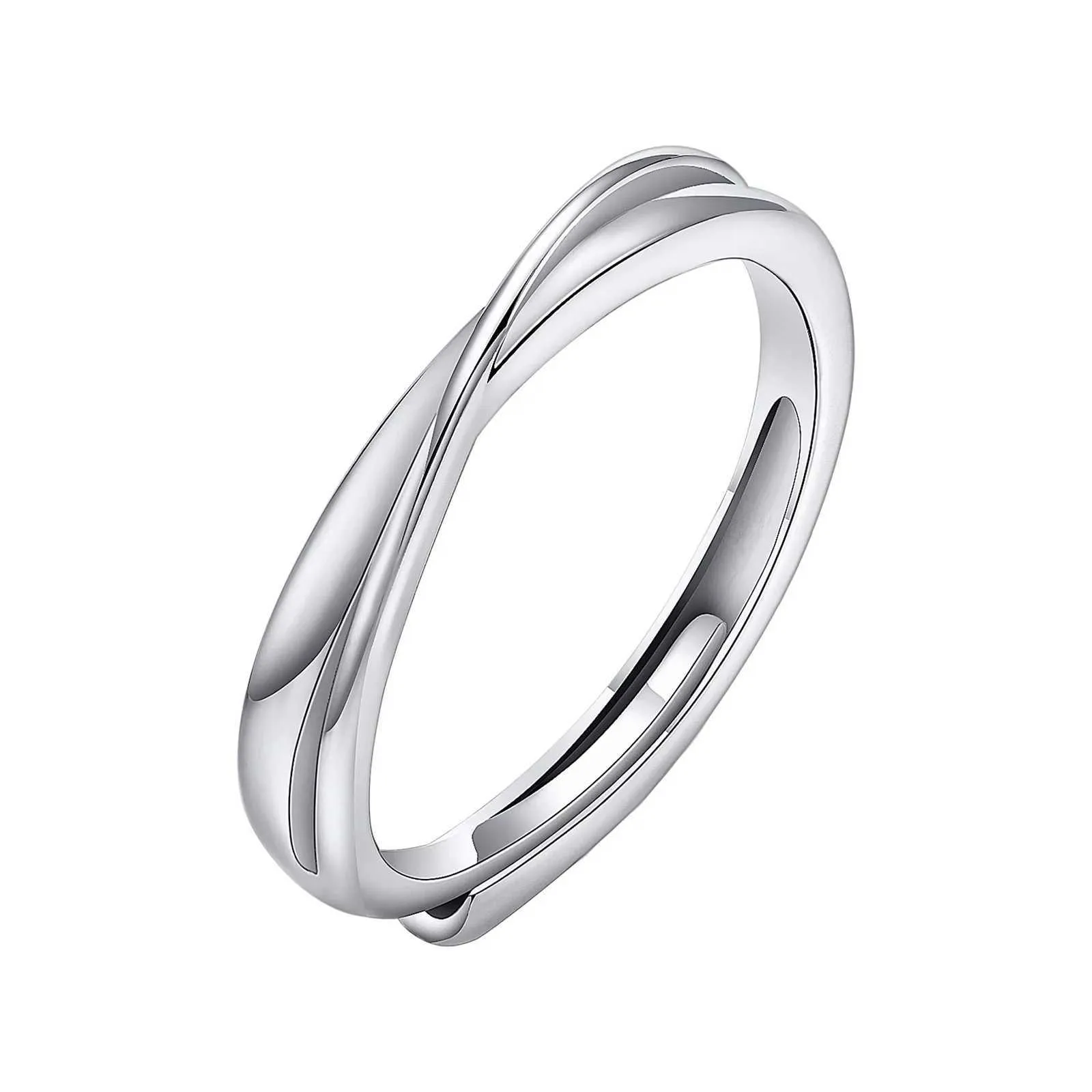 Mobius Twisted Infinity Rings For Women Adjustable Size Promise