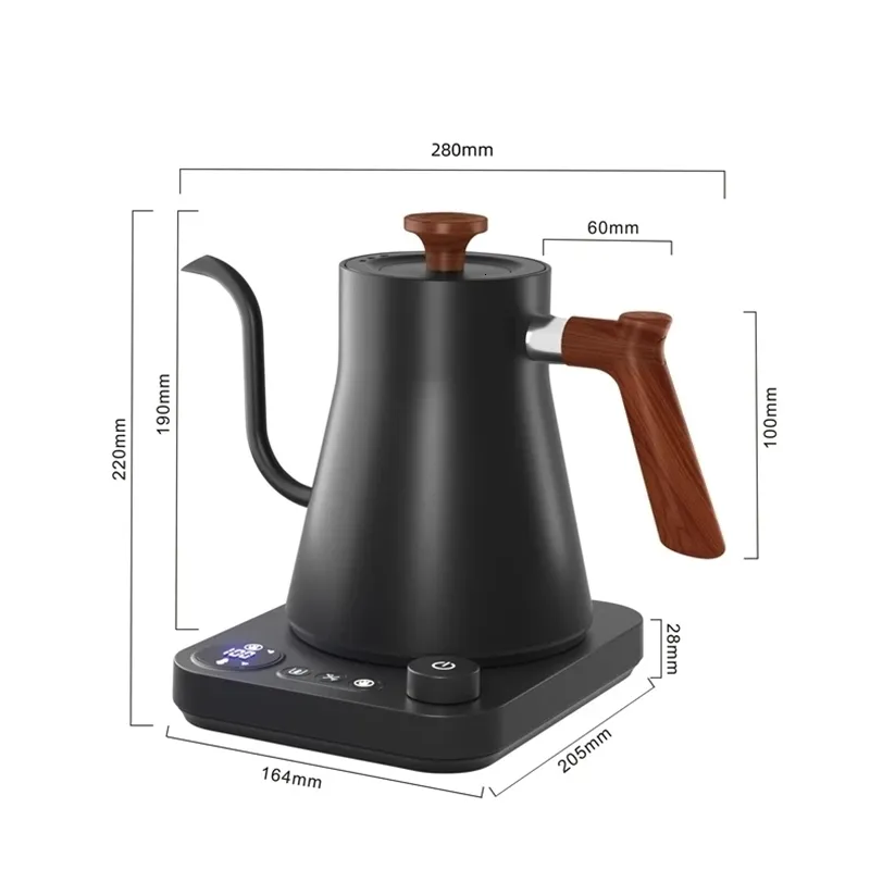 1.2l/1.0l Rame Versare Sopra Il Caffè Del Gocciolamento Bollitore In Acciaio Ino