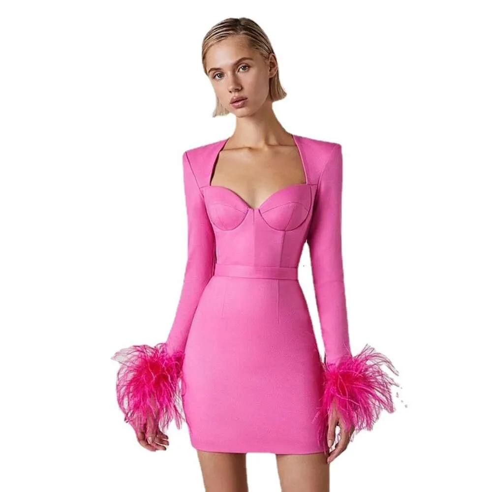 Ostrich Feather Trim Dress - Long Sleeved, Bodycon Mini Skirt, Shop Now! from Dhgate Basic & Casual Dresses - price 50.26 Ostrich Feather Trim Dress - Long Sleeved, Bodycon Mini Skirt, Shop Now! from Dhgate Basic & Casual Dresses - price 50.26