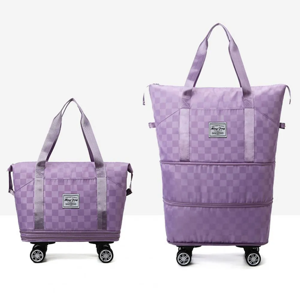 36 rolled travel tote bags Crew Versapack Carry-On Rolling (Perfect Plum) or school with its spacious main compartment and multiple pockets WOOW DEPOT Expandable Rolling Travel