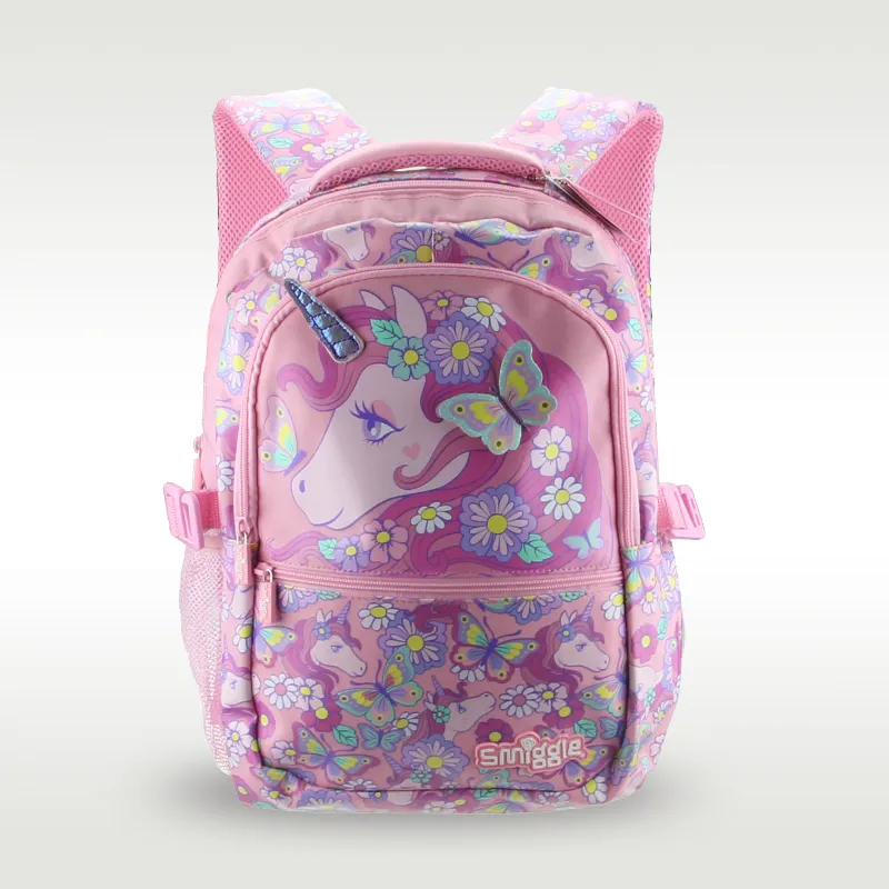 Smiggle Unicorn School Bag Pink Butterfly Backpack For Girls 12