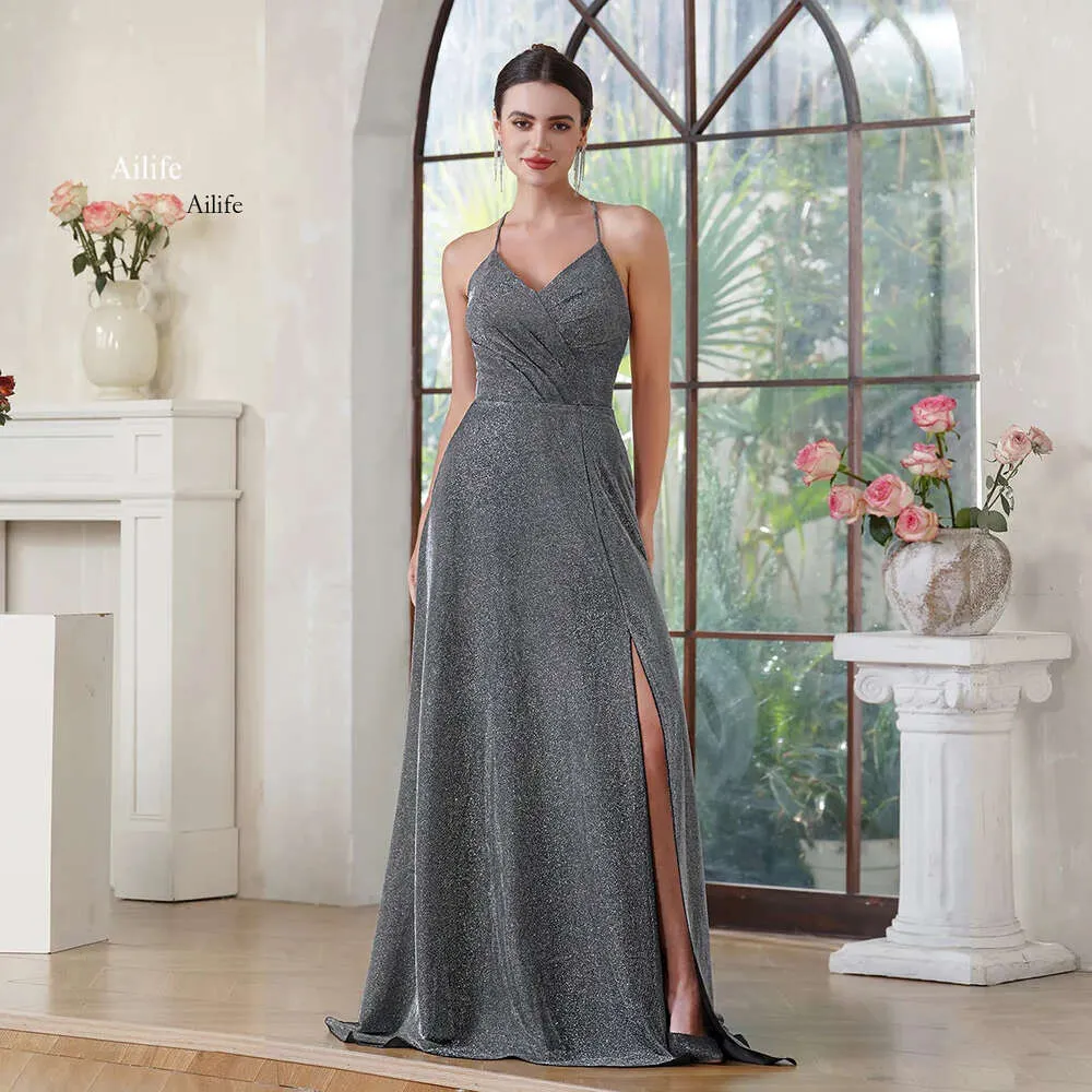 Prom Dresses Best Dresses On Aliexpress Sparkle Gray Sequined