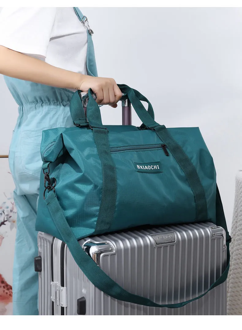 Borsa da viaggio pieghevole di grande capacità, da viaggio, leggera, impermeabile, pieghevole, borsa da viaggio per la spesa, palestra, sport, borsa a tracolla portatile separazione asciutta e bagnata