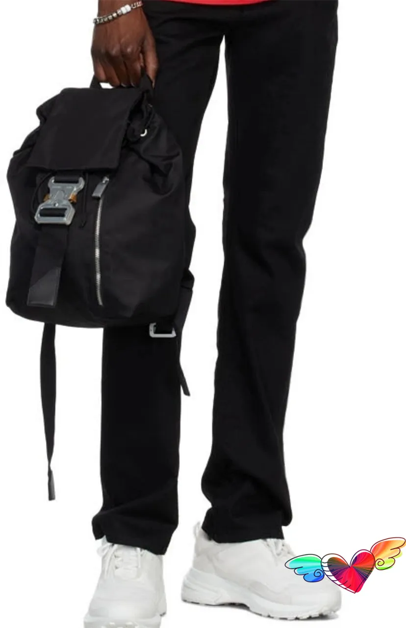 Silver Nylon Alyx Buckle Backpacks: High-End Multipurpose Travel