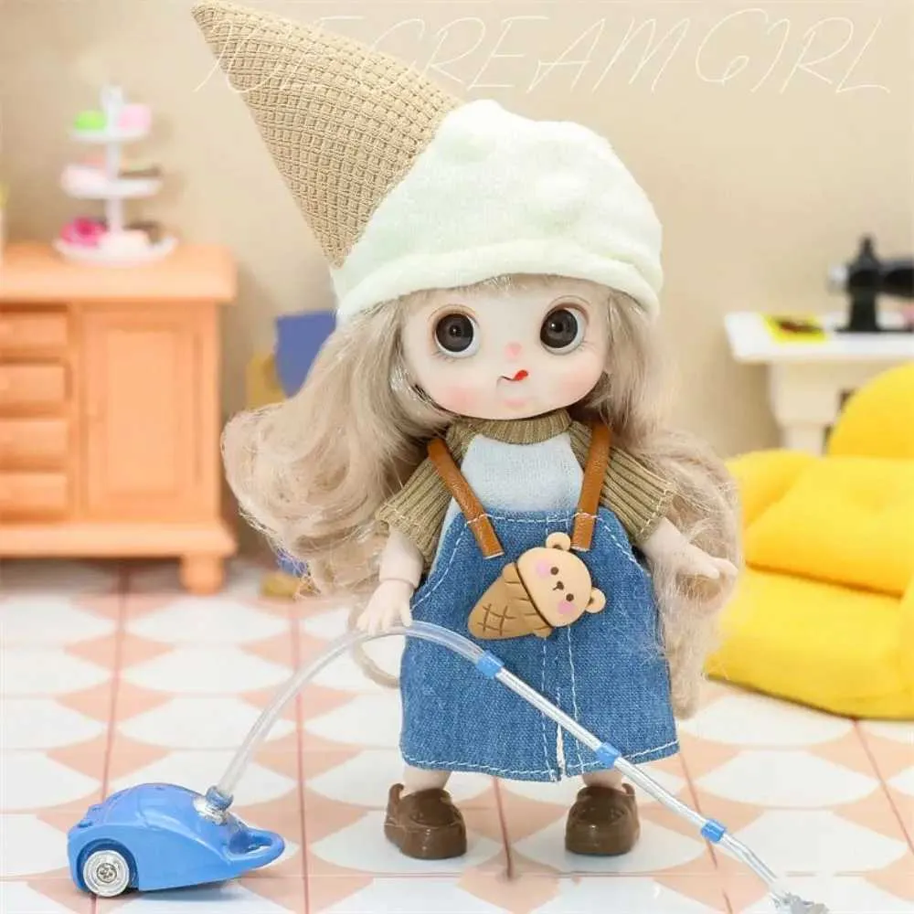 Adjustable 14CM Obitsu Corn Husk Dolls With Movable Joints