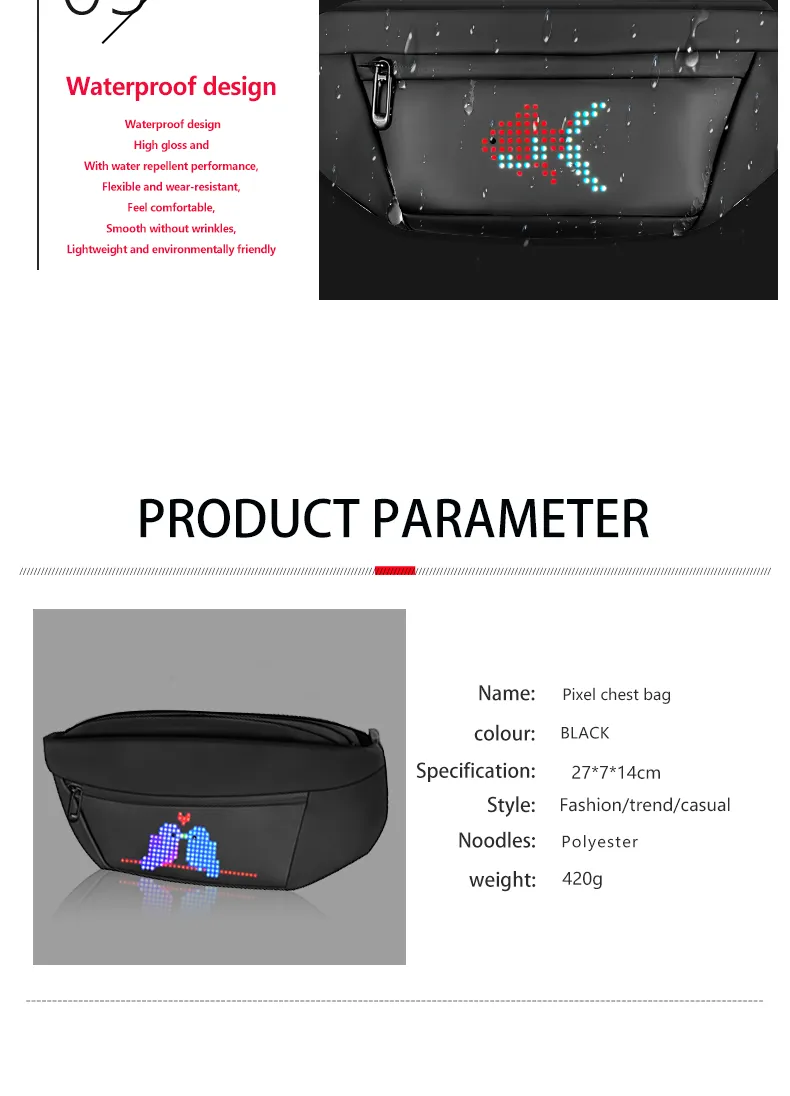 Led Backpacks Bluetooth Version: Smart Waterproof Bag... From ...