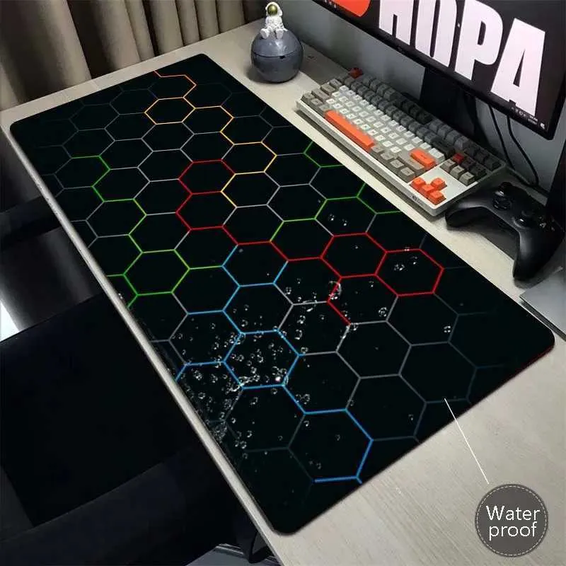 Geometric Mouse Computer Premium Geometric Mouse Pad: Waterproof Gaming Mat, Speed Keyboard Pad ...