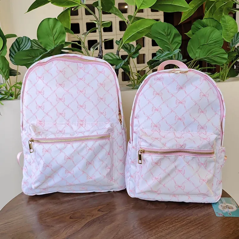 Design Grid Bow Printed Waterproof Nylon Student... From Coisinistore ...