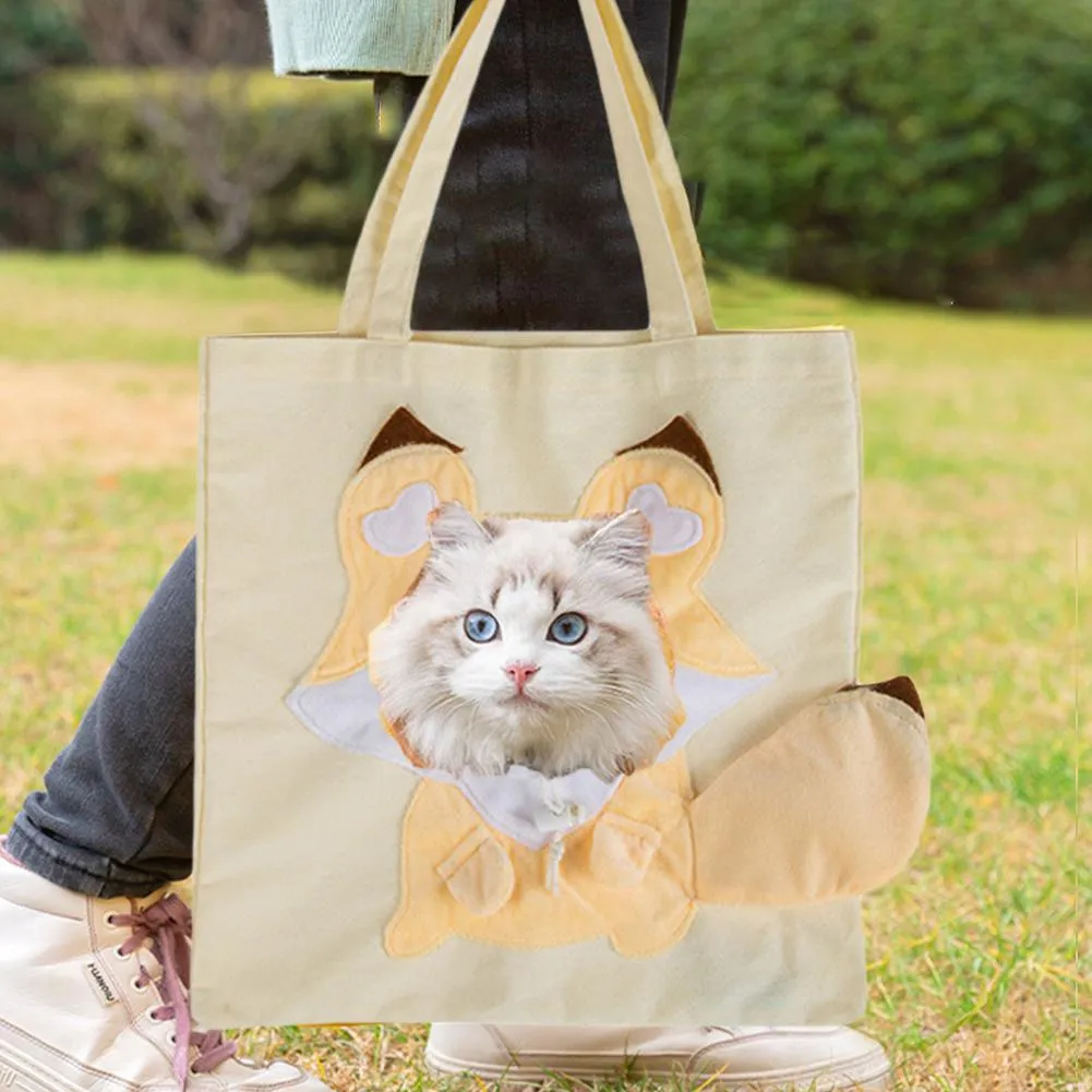 Cat Bag Pet Shoulder Bag Canvas Shoulder Bag Pet Carrier Bag Extra