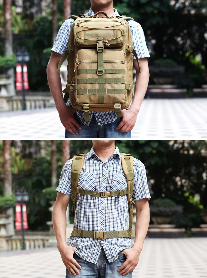 Man Pack Rucksack Army Men's 45L Army Military Tactical travel backpack...