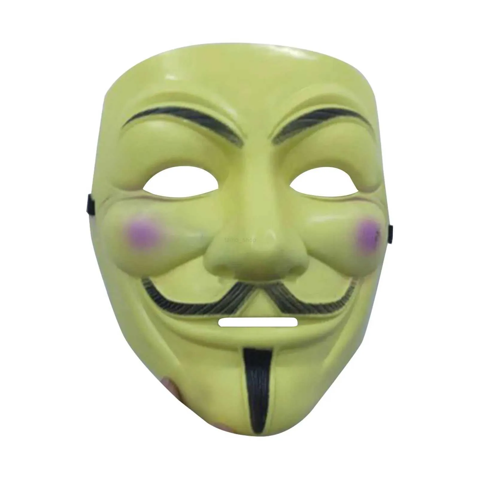 Máscara De Guy Fawkes (Anonymous) - 2 Unidades En Blanco Y Beige - Para Disfraces De Halloween, Cosplay O Fiestas
