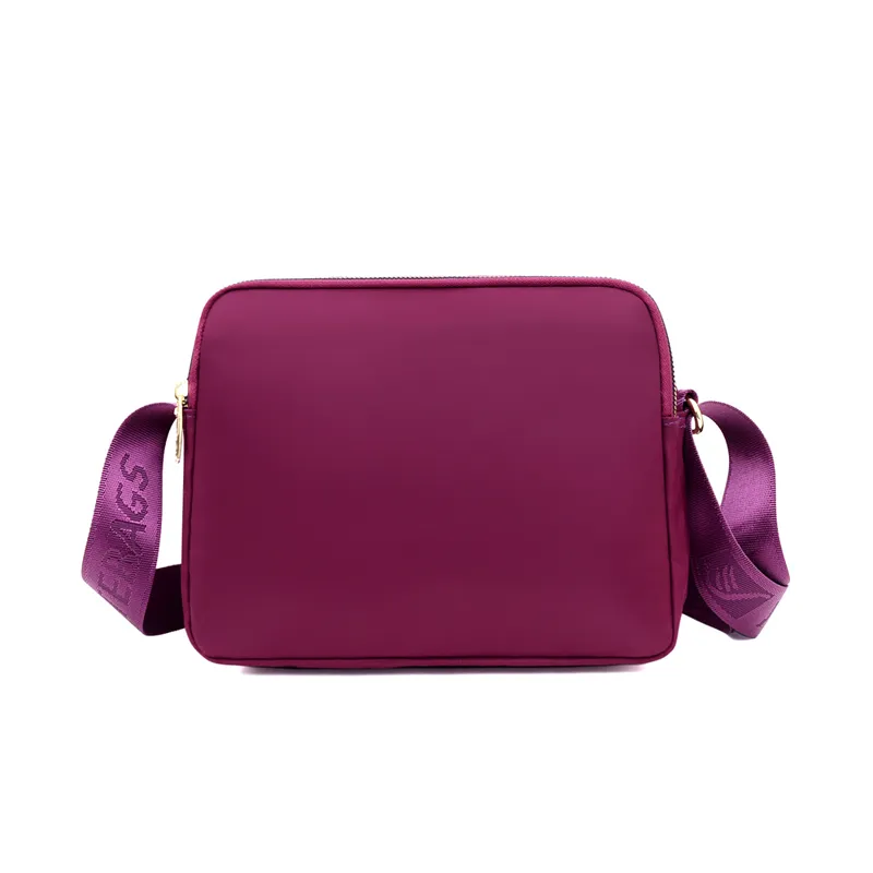 2024Zipper Pocket Nylon Crossbody Bag for Women - Small Mini