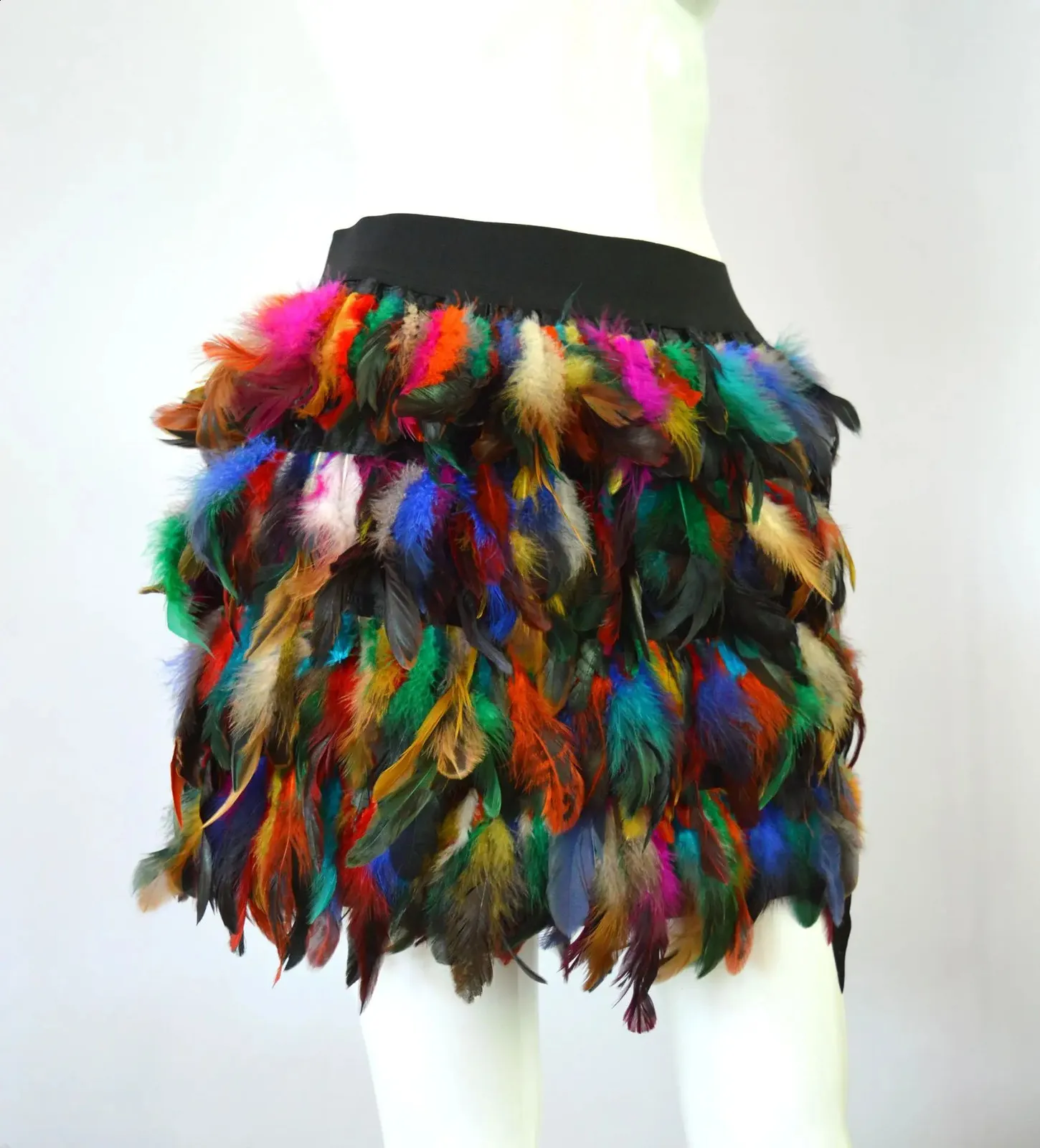 Sexy Feather Mini Skirt Gradient Color High Waisted Party Skirt For Women From Eshinestore 62.62 DHgate.Com