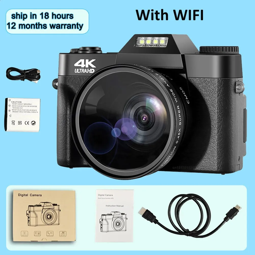 Digital Camera 48MP 4K Camera Vlogging Camera for YouTube 60FPS Auto Focus 16X Zoom Video Camera Camcorder Recording Camera 240731