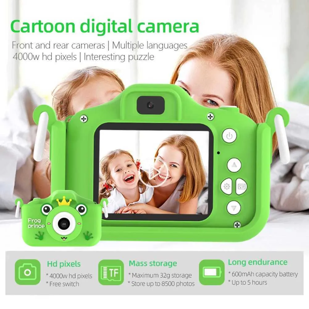 Kids Digital Camera - 20MP Dual Lens, 2.0" Screen, 1080P Video, Games & MP3, For Boys & Girls Ages 3-9 (Pink)