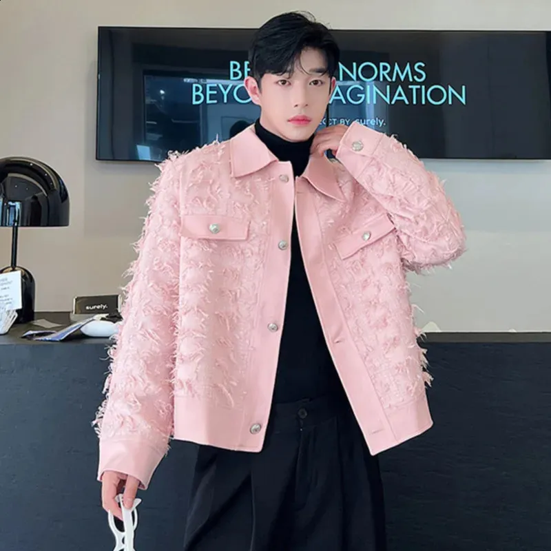 Save Big on Bulk Korean Jacket For Mens Korean Winter Jacket Coat Men's  Autumn Wool Blend Patchwork Jacket, Single Breasted Thick Outerwear With