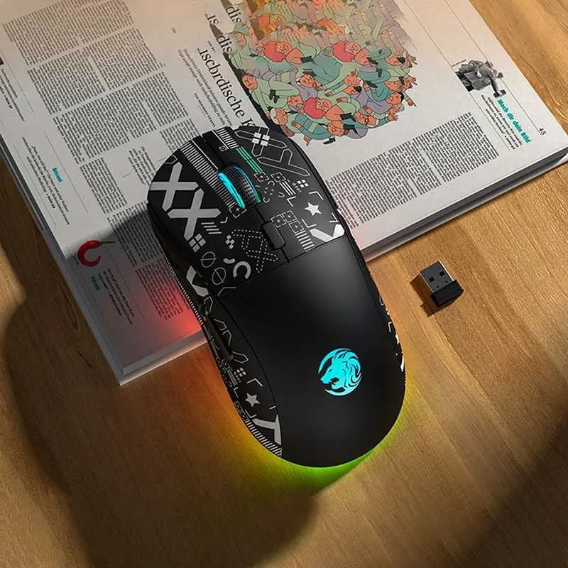 G301 Rechargeable USB 2.4G Wireless Bluetooth RGB Light Gaming Mouse Desktop PC Computers Notebook Laptop Mice Mause Gamer CuteCL240720