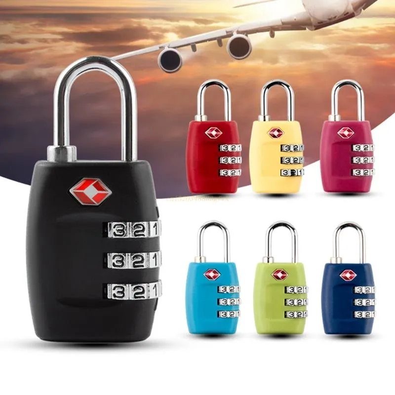 6 Pack TSA Approved Luggage Locks - 4 Digit Combination Padlocks For Suitcases, Bags & Lockers