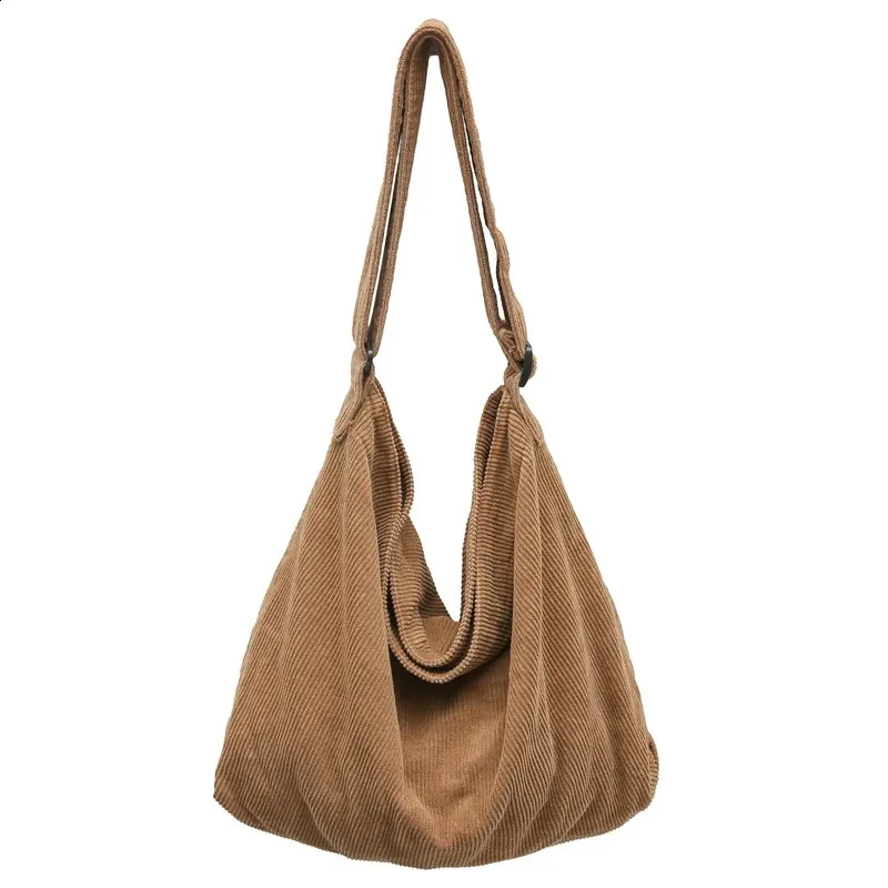 Bolso De Hombro De La Vano De Pana Bolsa Informal De Algodón