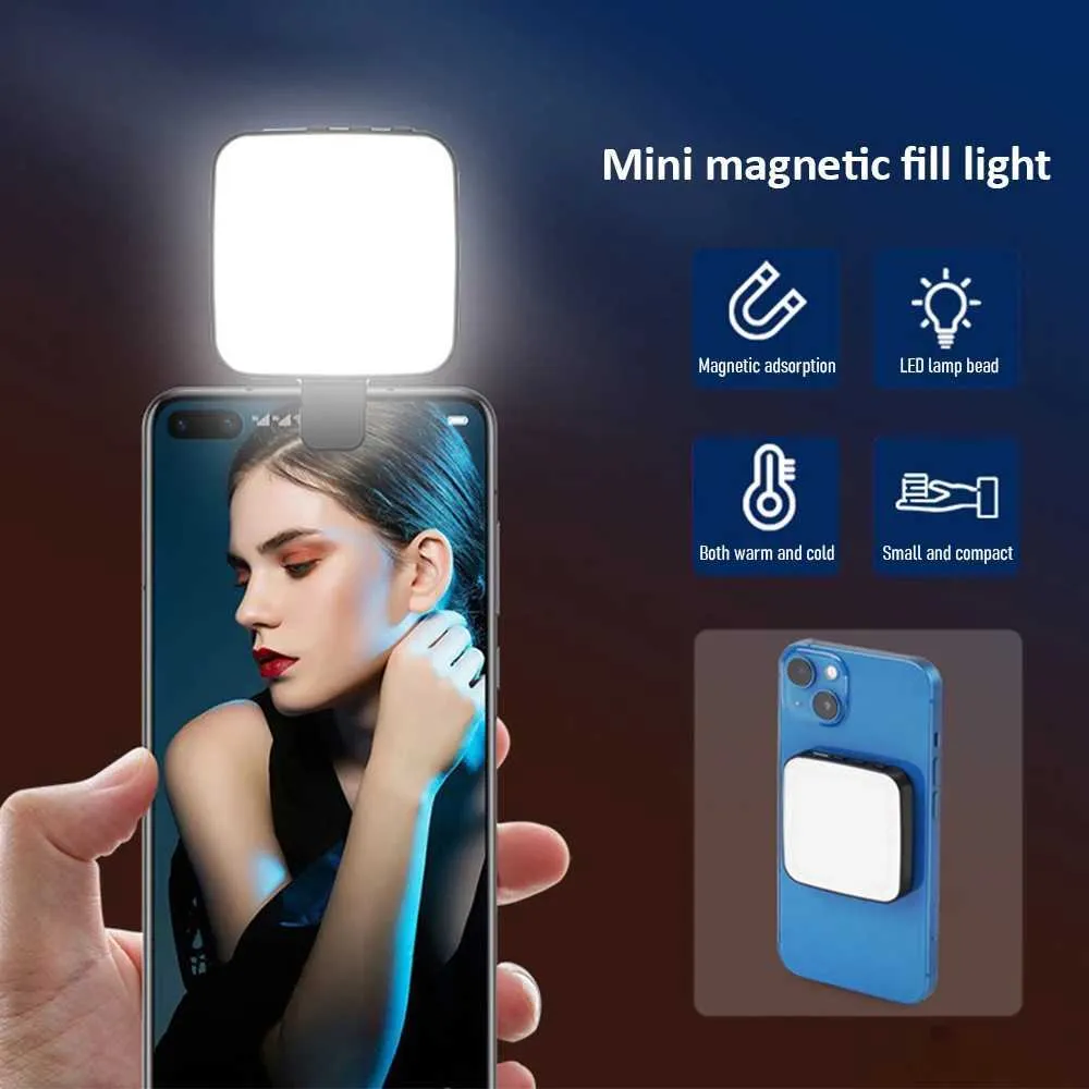 thumbnail image 2 of Magnetic Selfie Fill Light For IPhone 14/13 – Portable Vlog Video Light – Black 2 of 5