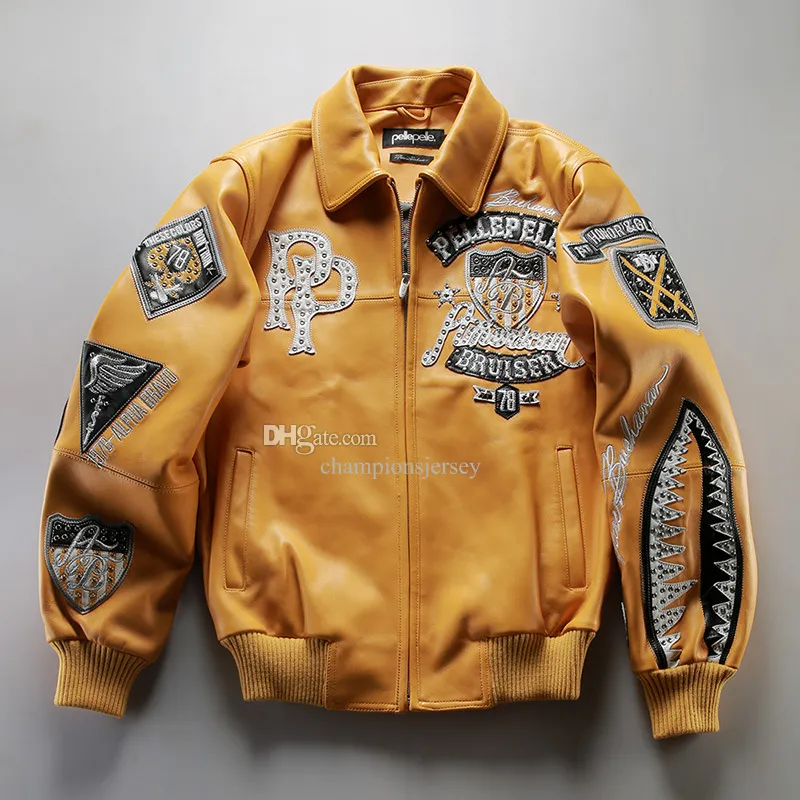 pelle pelle レザージャケット　イエロー　b-boy あおばくん着用 pelle pelle レザージャケット イエロー b-boy あおばくん着用