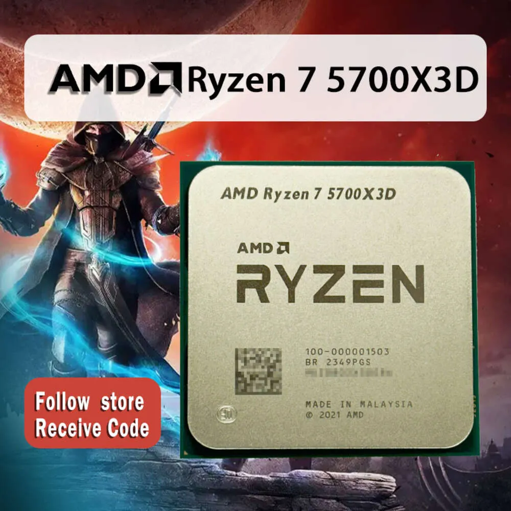 New AMD Ryzen 7 5700X3D CPU - 3.0 GHz 8-Core 16-Thread Processor