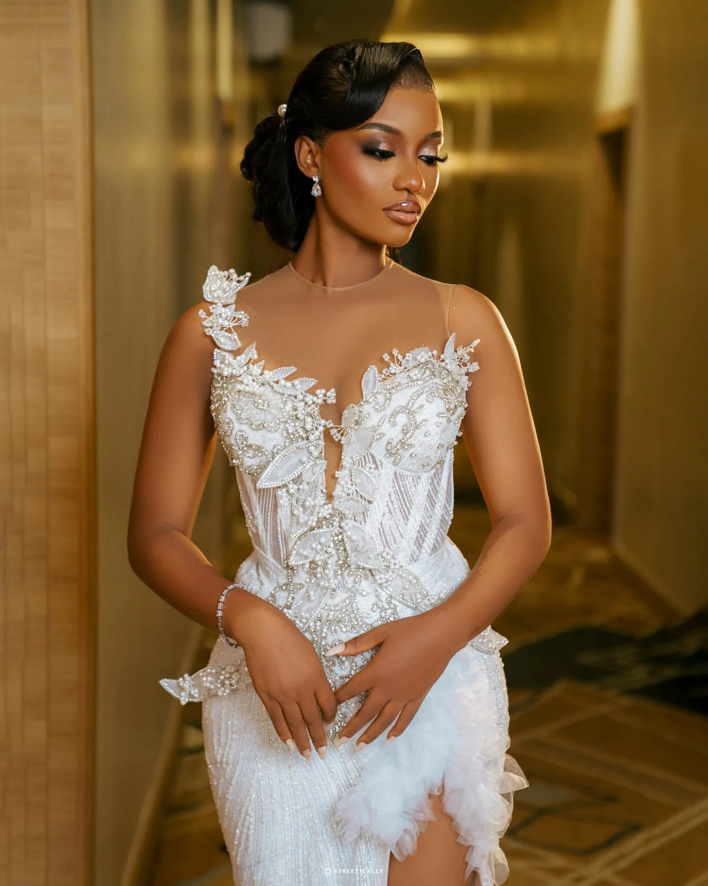 Ball Gown Sequin Dress White Cocktail Outfit Ivory Plus Size