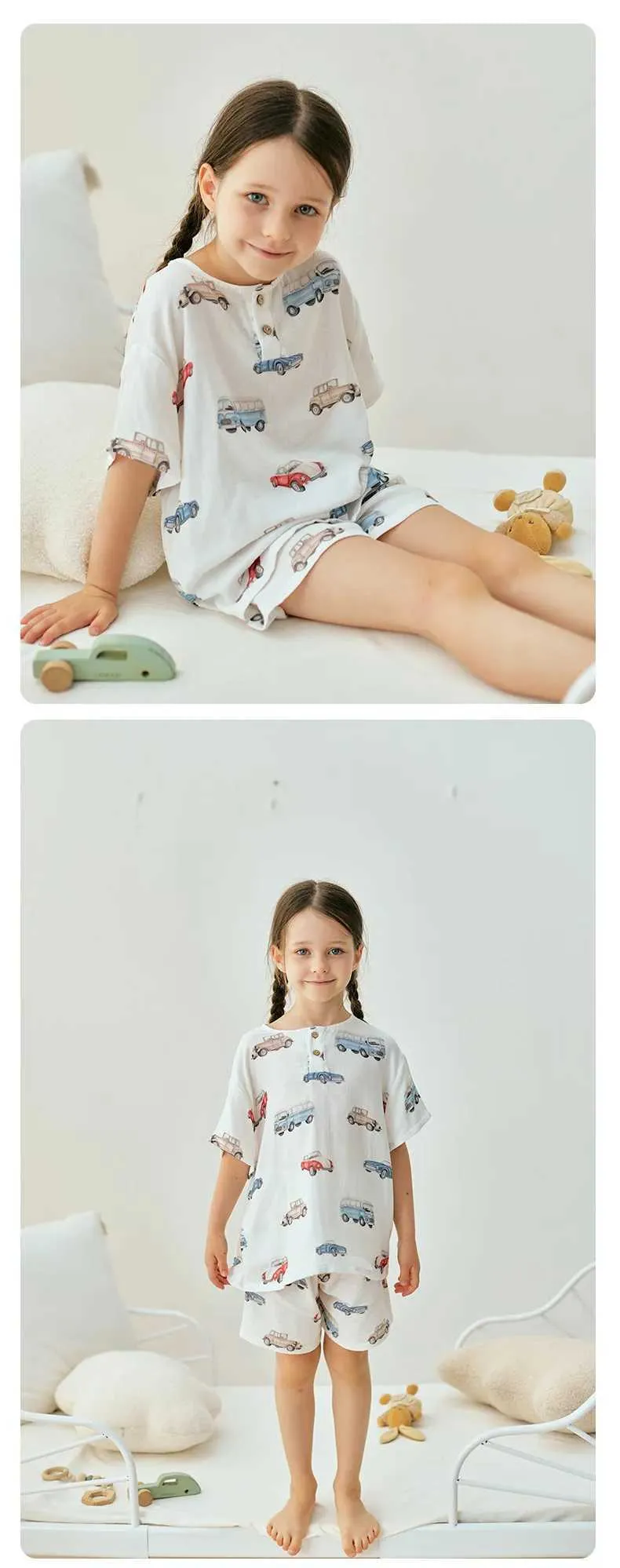 MLPJS_⑅ DHgate.com:Summer Kids Cartoon Pajamas Set - Breathable