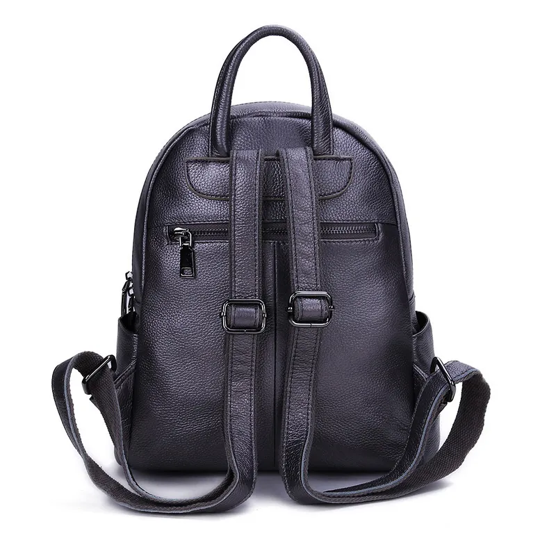 Cow Leather Ladies Backpack Genuine Cowhide Leather Backpack  display picture 2