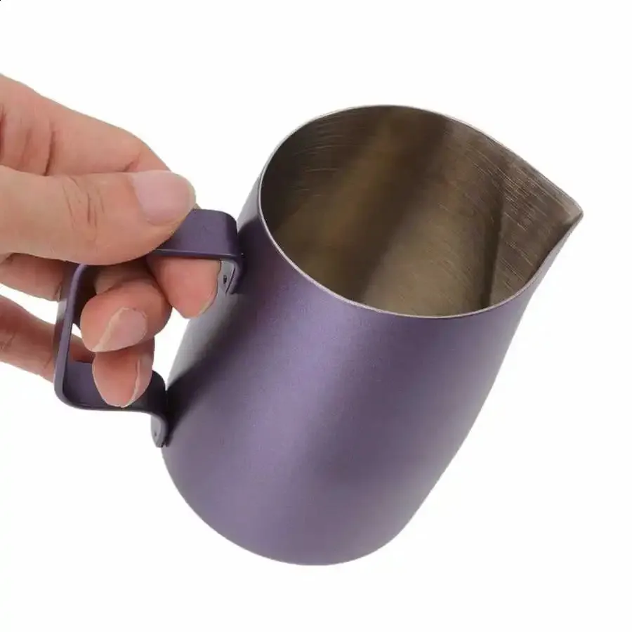 Yosoo Tasse à Mousser, Tasse en Acier Inoxydable, 2000ml Grande Tasse à Mesurer en Acier Inoxydable Pichet à Mousser le Lait pour Art de Café Latte