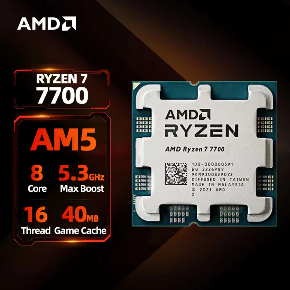 7700x Amd Ryzen Cores AMD Ryzen 7700X CPU: 8-Core 5NM Socket AM5