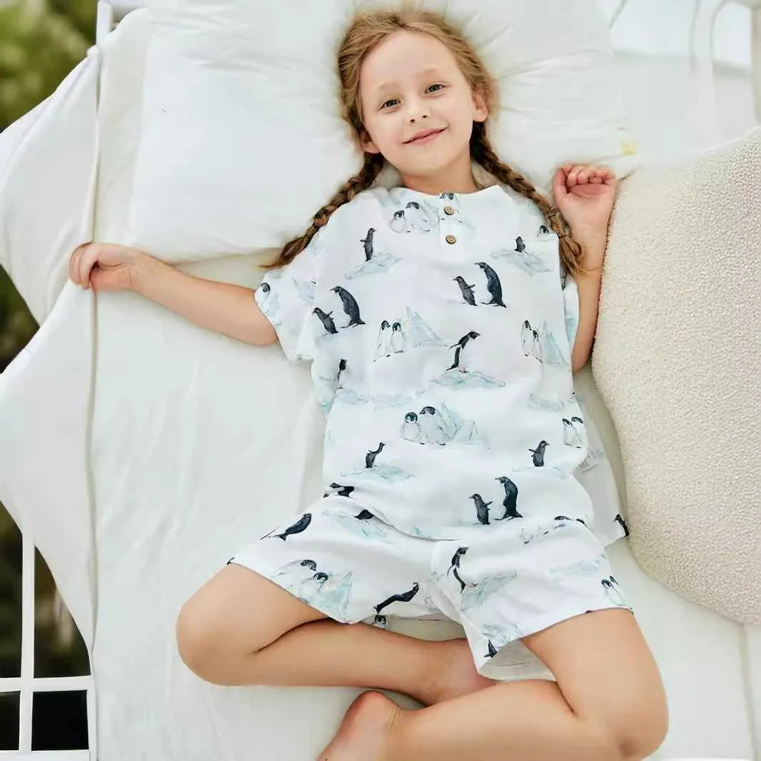 MLPJS_⑅ DHgate.com:Summer Kids Cartoon Pajamas Set - Breathable