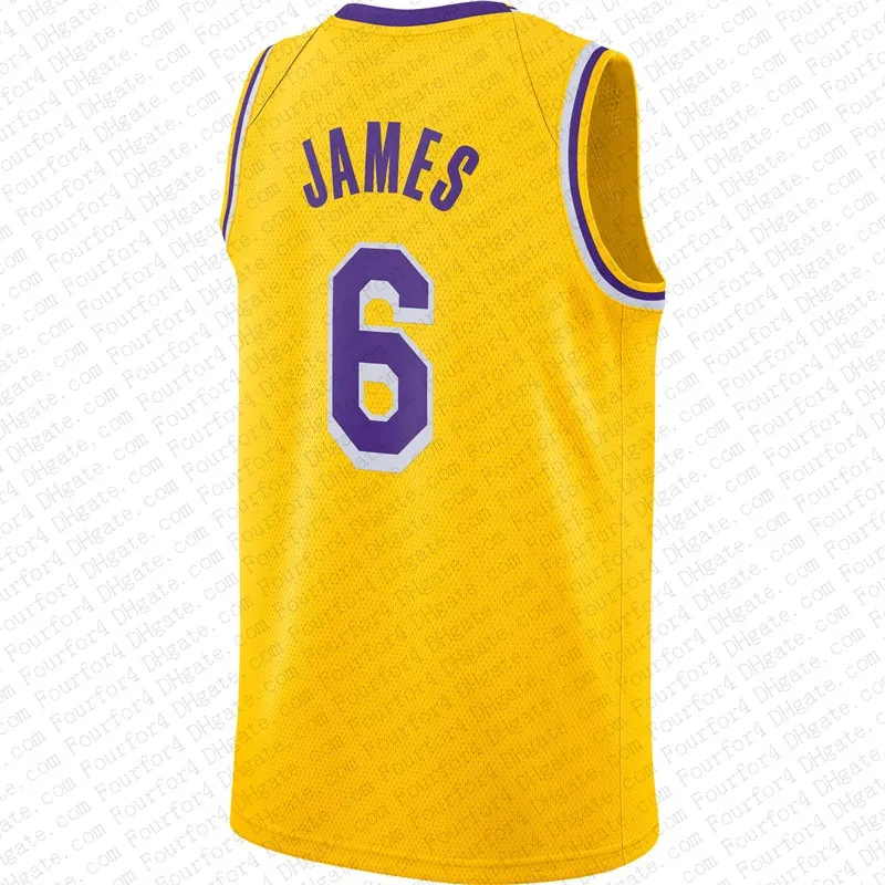 23 Mens Youth James Bronny James Jr. Basketball Jersey Anthony 3 Davis Dalton Knecht Austin Reaves DAngelo Russell Kids 2023 2024 City Purple Yellow Black Retro Shirt