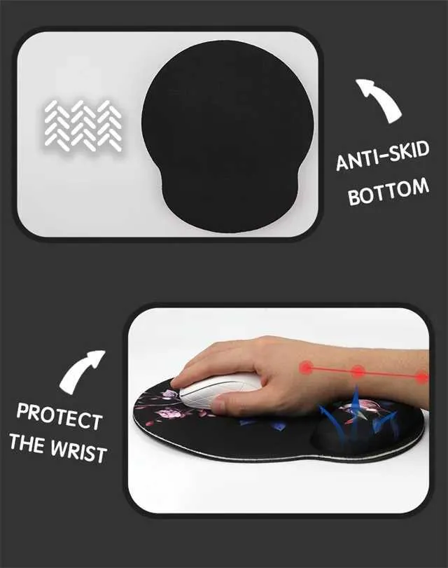 MAMBASNAKE Cloud Tapis De Souris Et Support De Repose-poignet Pour Clavier Avec Sous-verre, Confortable Coussin De Poignet En Mousse à Mémoire De Forme Avec Base Antidérapante, Ergonomique