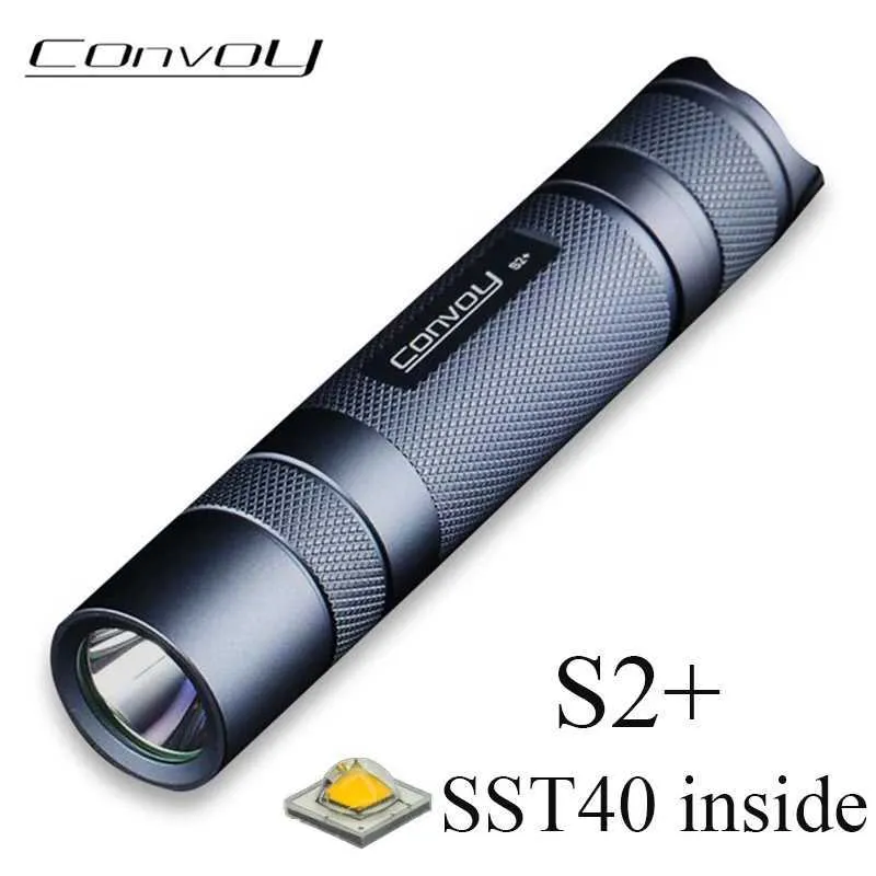 convoy s2 rechargeable flashlight Convoy S2+ 7135*8 LED Flashlight Convoy S2+ Sand XPLHI 18650