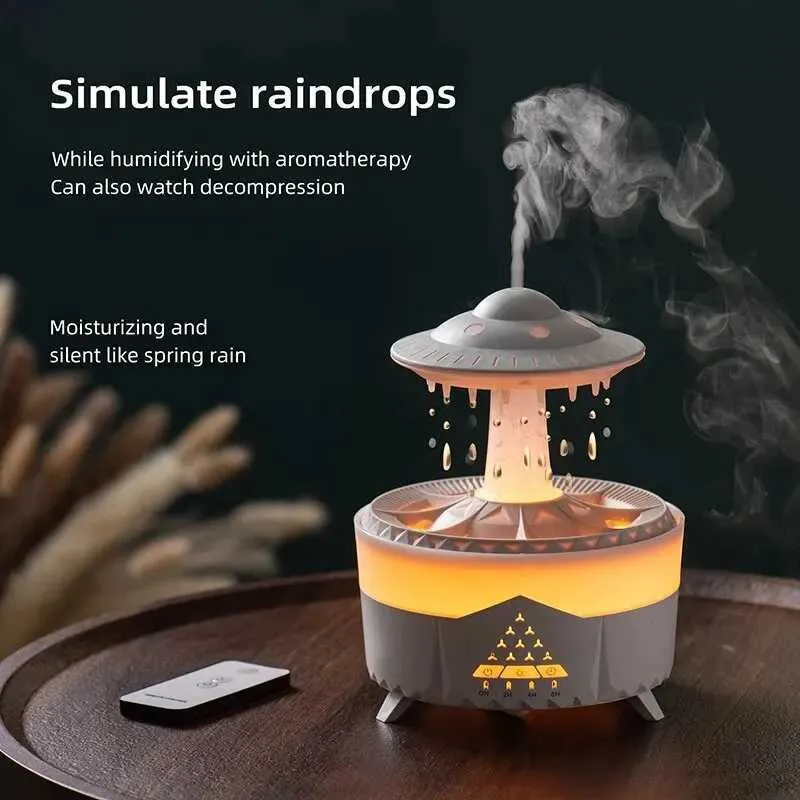 加湿器　ディフューザー　アロマ　乾燥　UFO UrbanOutfitters ウォータードロップデザインを備えたUFO加湿器 USB搭載エア加湿