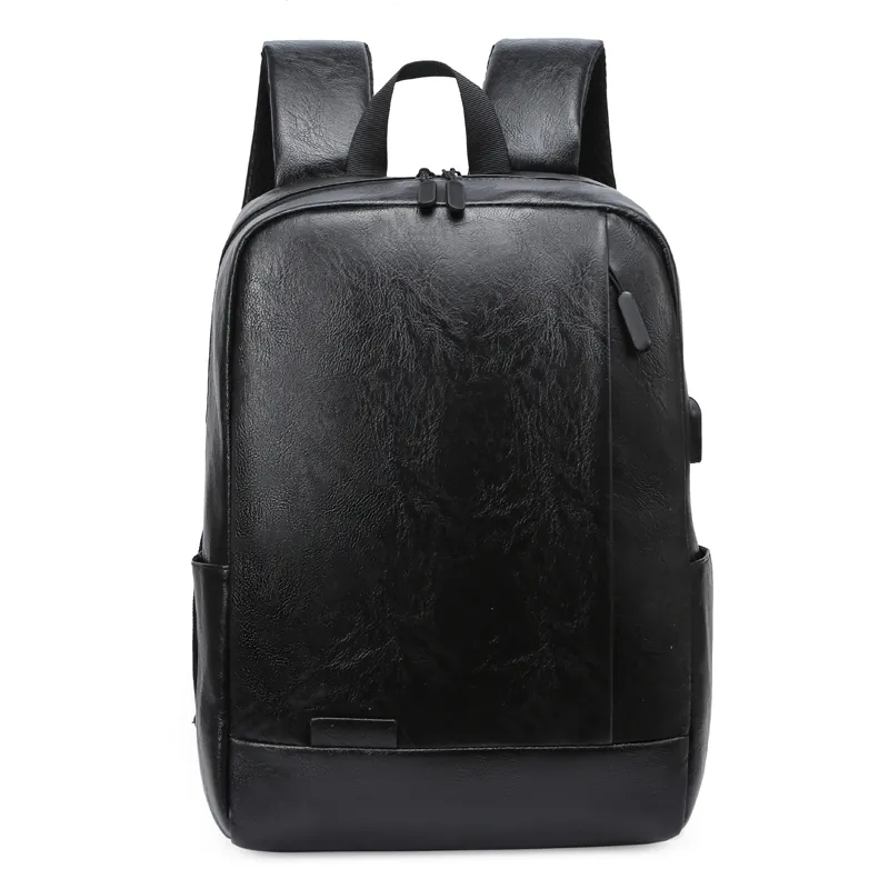 Black Leather Backpack For Men Fashion PU Leather... From  display picture 3
