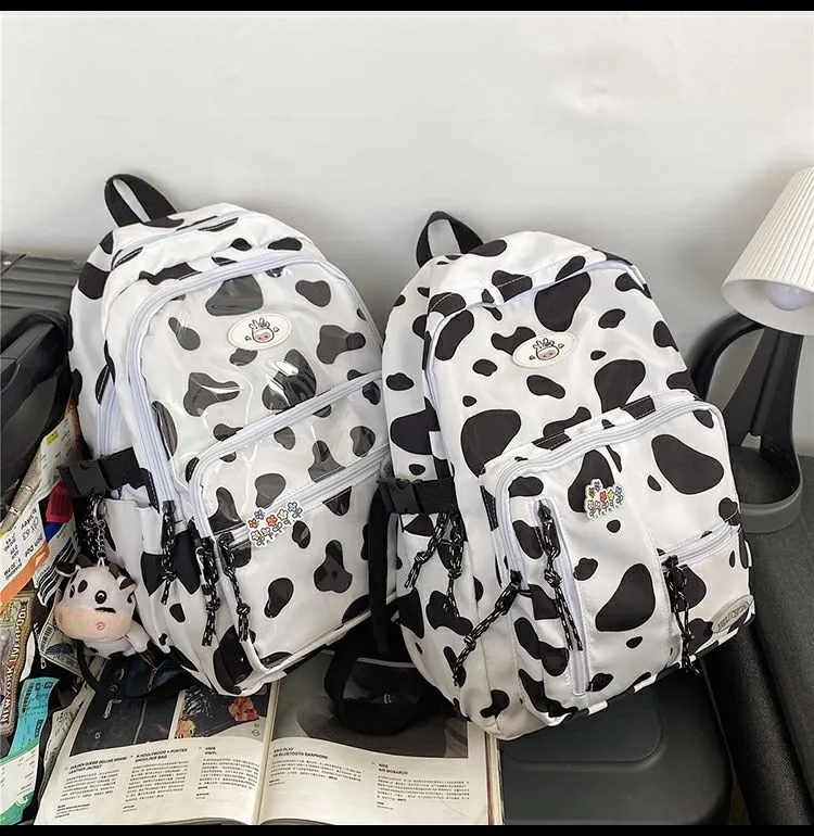 Cow Print Crossbody Sling Backpack Casual Daypack Adjustable Padded Strap Y2K Montana West Wrangler Cow Print Crossbody Bags for Women  main image 3
