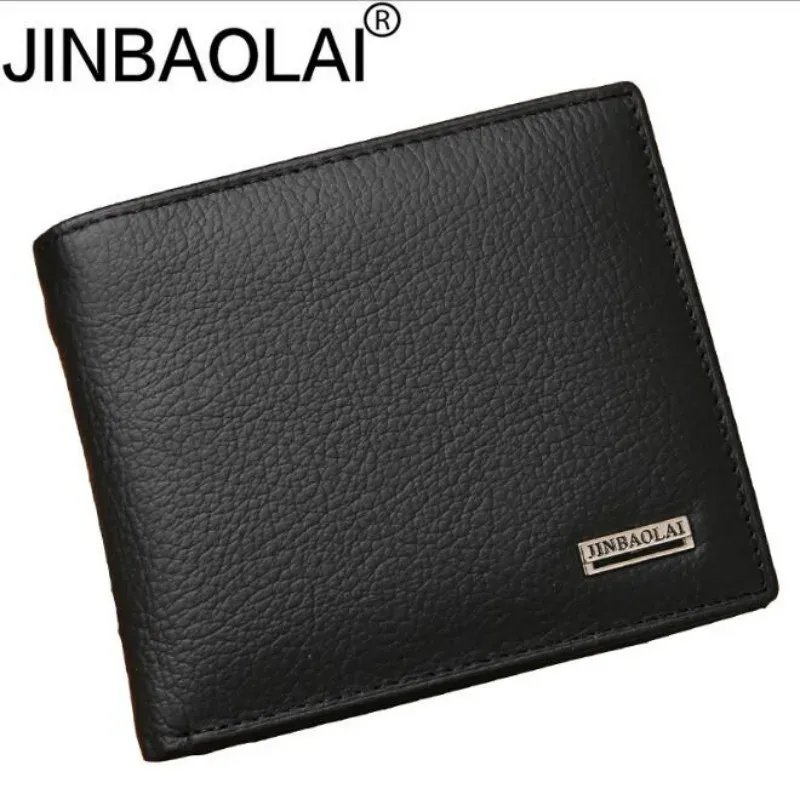 Genuine Cowhide Leather Mens Wallet - Premium Short Bifold Wallet