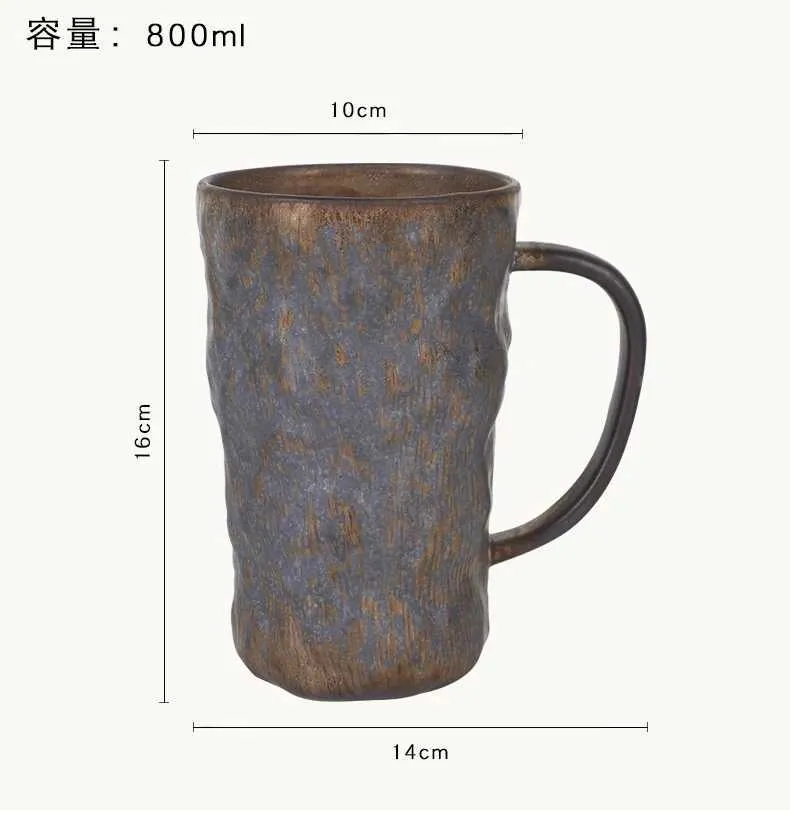 Coarse Pottery Large Capacity Ceramic Coffee Mug 24 oz Antique Imitation  Style from Dhgate Wine Glasses - price 29.33