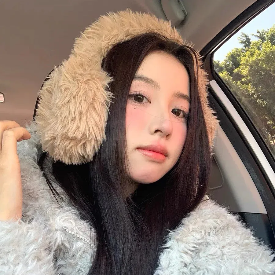 Y2K Solid Plush Earmuffs | Fluffy Ear Muffs for Women | Korean