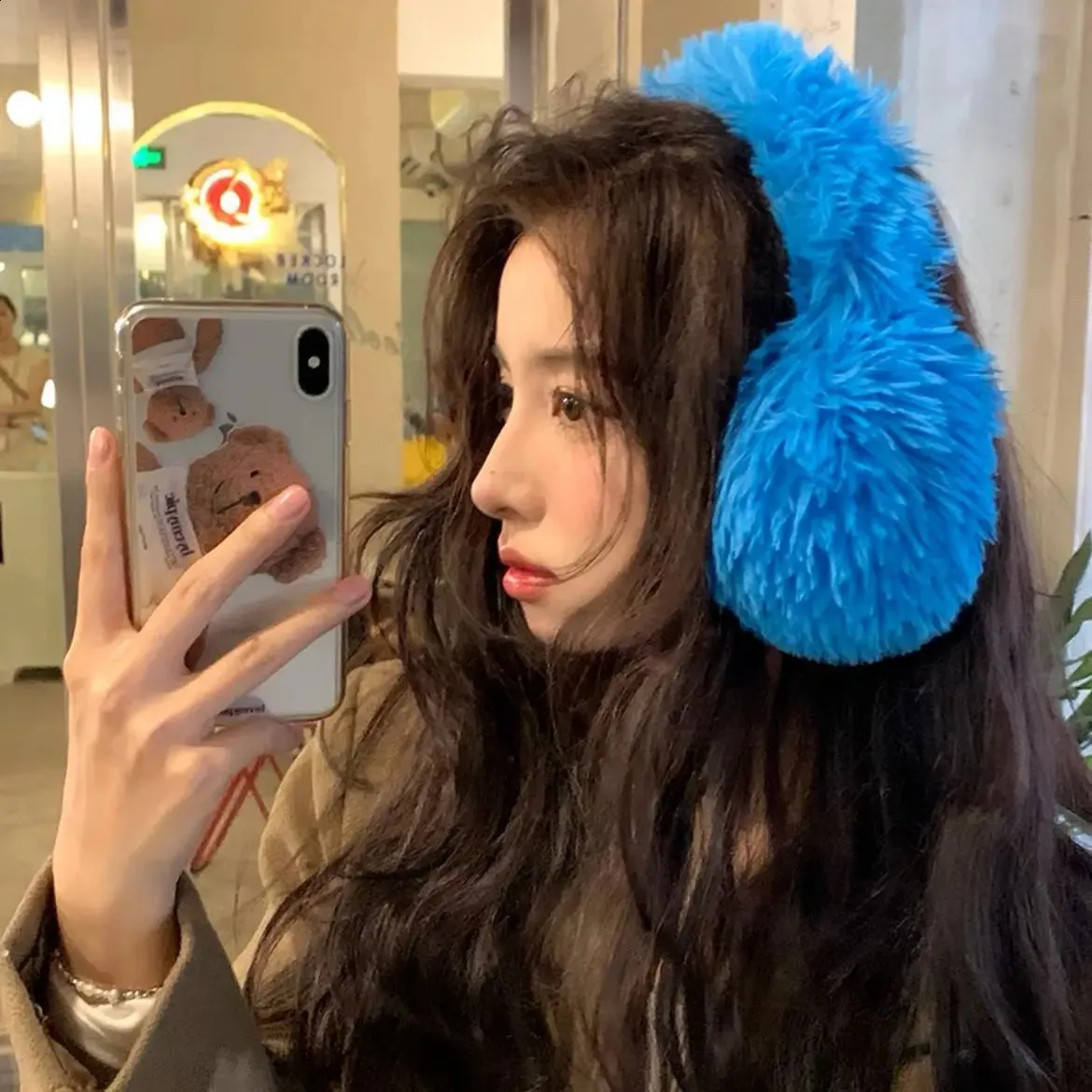 Y2K Solid Plush Earmuffs | Fluffy Ear Muffs for Women | Korean