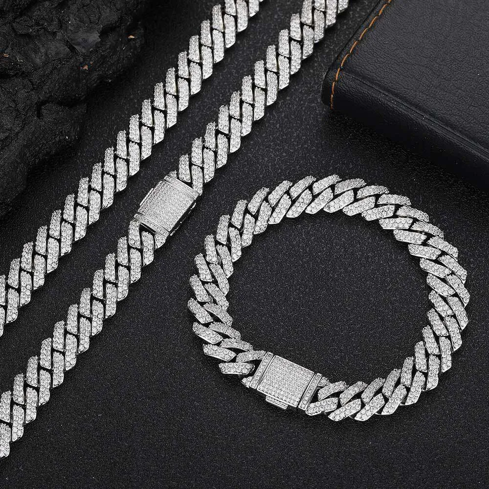 Hochwertiger Herren-Hip-Hop-Schmuck Sterg Sier VVS Moissanite Cuban K Chain Pass Dia Tester Iced Out Halskette_voghion.com