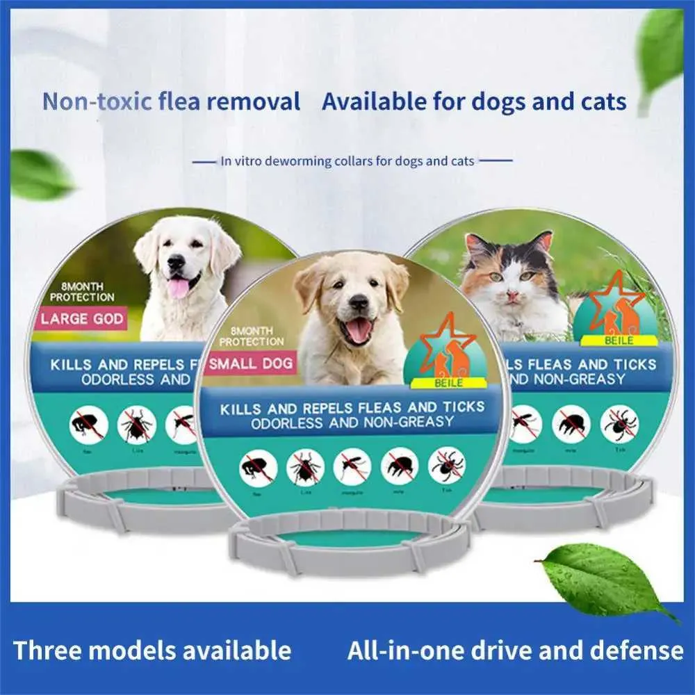 Extendable Pet Flea Collar Non Toxic Antiparasitic Necklace for Dogs