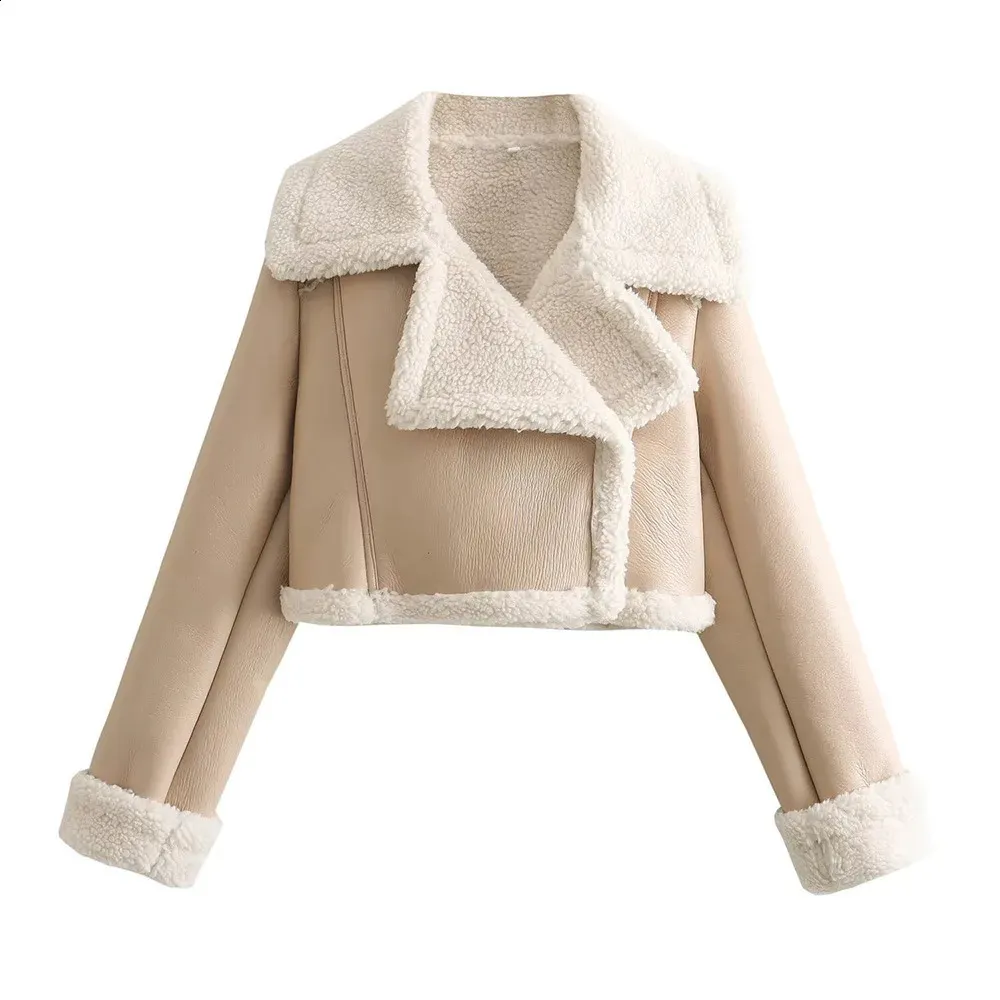 【COSYHARU】Double Zipper Tweed Suede Biker Jacket Crop ver COSYHARU】Double Zipper Tweed Suede Biker Jacket Crop ver